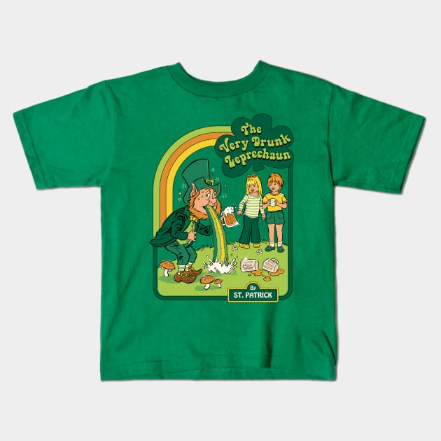 The Very Drunk Leprechaun Kids T-Shirt by Steven Rhodes